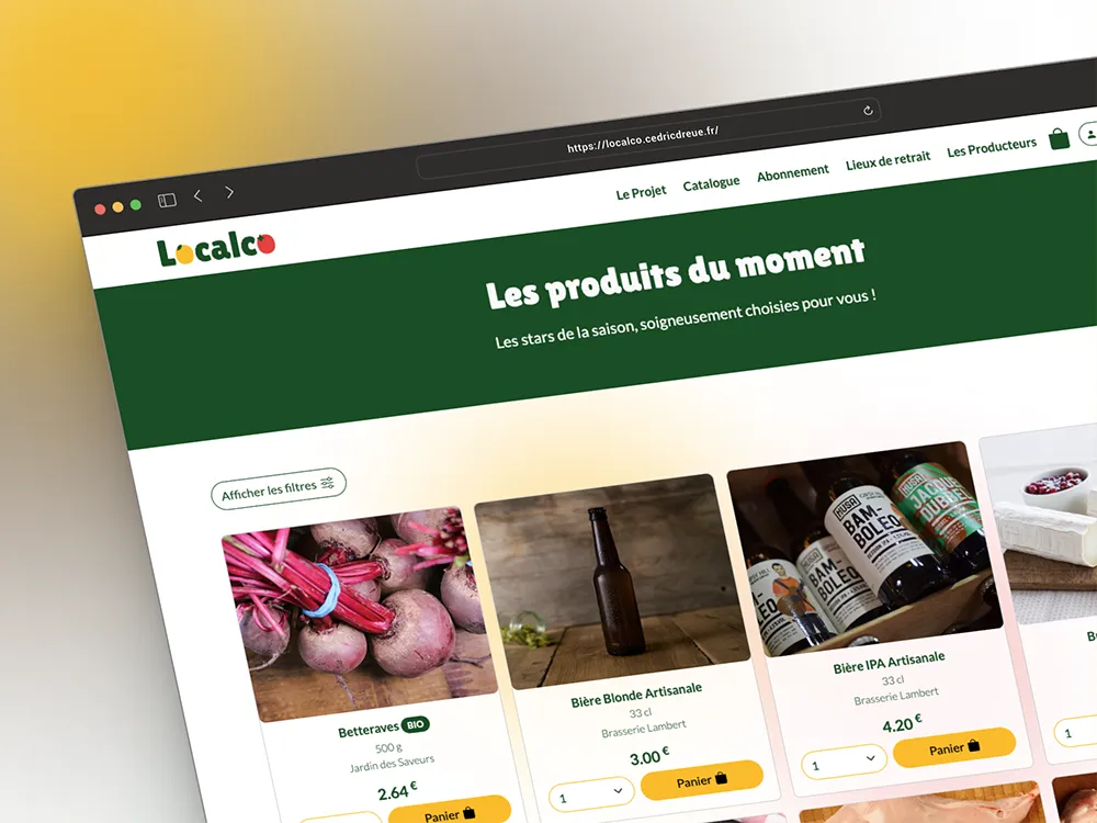 Page web Localco création Cédric Dreue