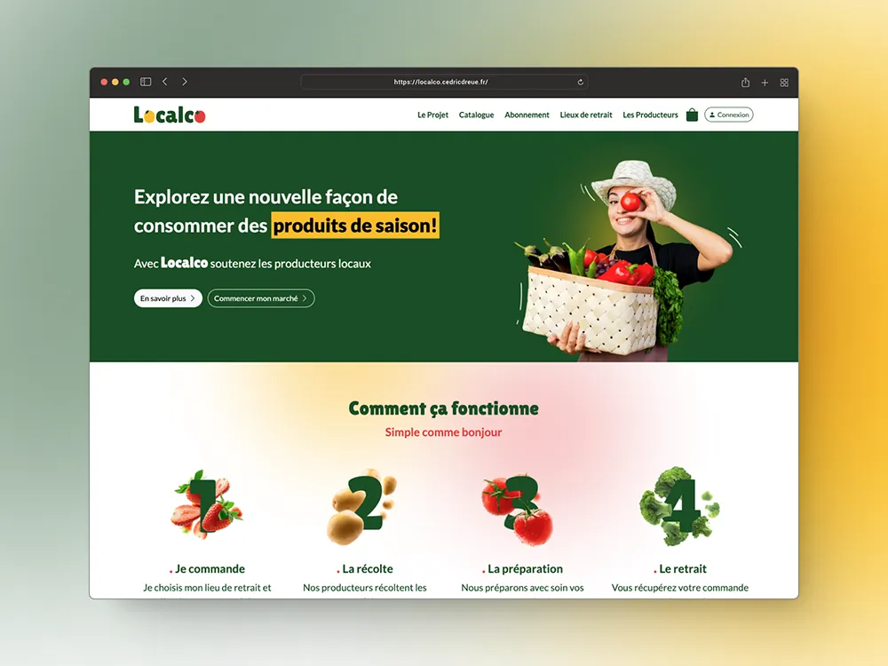 Page web Localco création Cédric Dreue